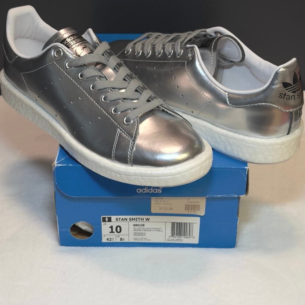 Adidas Wmns Stan Smith Boost 'Metallic Silver' - BB0108 | 10W|8.5M
